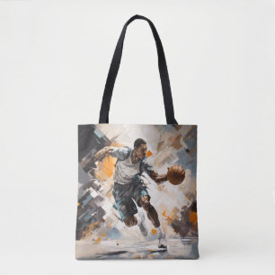 Basketball Action Sport Malerei Abstrakt Art Deco Tasche