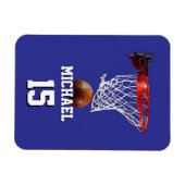 Basketball Add Your Name & Number Pop Art Magnet (Horizontal)