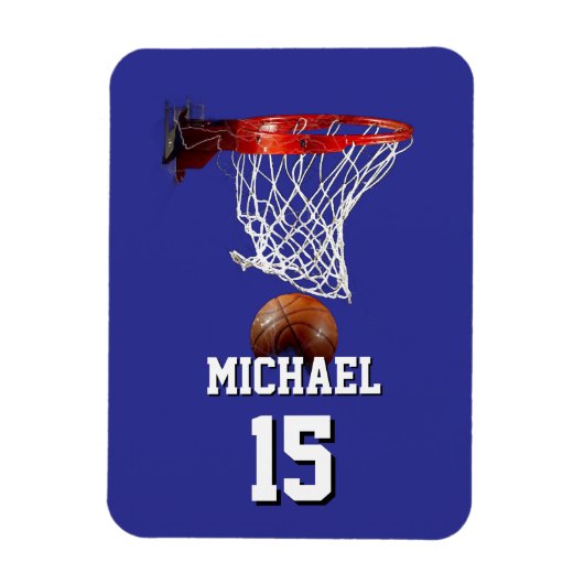 Basketball Add Your Name & Number Pop Art Magnet (Vertikal)