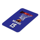 Basketball Add Your Name & Number Pop Art Magnet (Linke Seite)