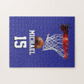 Basketball Add Your Name & Number Pop Art Puzzle (Horizontal)