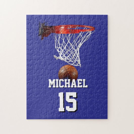 Basketball Add Your Name & Number Pop Art Puzzle (Vertikal)