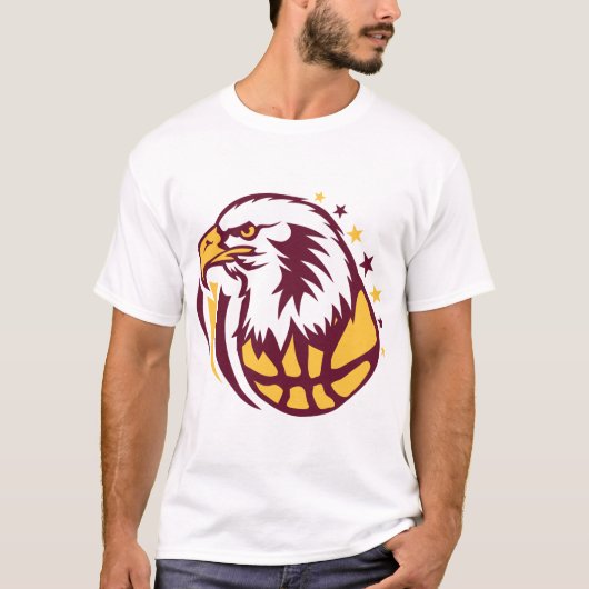 Basketball Adler Name Eagle T-Shirt (Vorderseite)