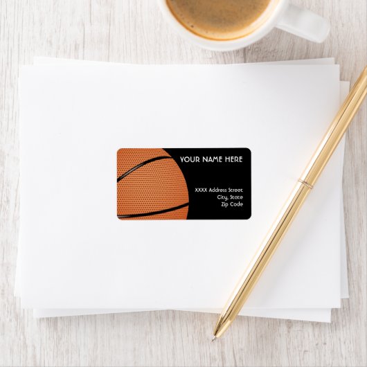 Basketball-Adresslisten Adressaufkleber (Insitu)