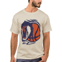 Basketball Affe Logo Offenes Gesicht Monkey Gorill
