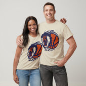 Basketball Affe Logo Offenes Gesicht Monkey Gorill T-Shirt (Unisex)