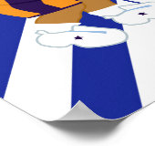 Basketball Afrikanischer Junge Geburtstag Poster (Ecke)