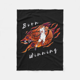 Basketball-Aktion Geboren für Sportdesign Fleecedecke