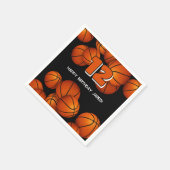 Basketball Akzente Kindersport Party Serviette (Ecke)