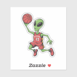 Basketball-Alien Aufkleber