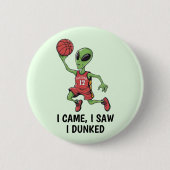 Basketball-Alien Button (Vorderseite)