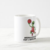 Basketball-Alien Kaffeetasse (VorderseiteRechts)