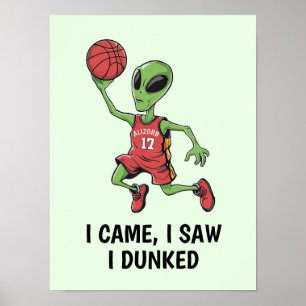 Basketball-Alien Poster