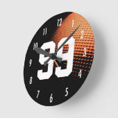 Basketball All Star Custom Number Sport Theme Runde Wanduhr (Winkel)