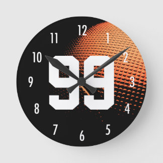 Basketball All Star Custom Number Sport Theme Runde Wanduhr