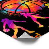 Basketball Alle Hübschen Mädchen laufen so für Wom Poster (Ecke)