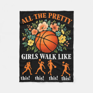 Basketball Alle Hübschen Mädchen laufen wie diese Fleecedecke