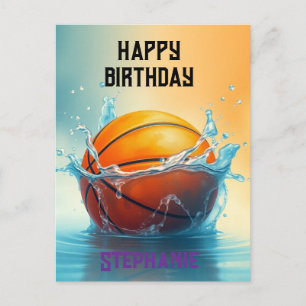 Basketball Alles Gute zum Geburtstag aufs Wasser t Postkarte