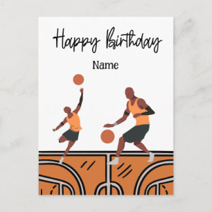 Basketball Alles Gute zum Geburtstag für Spieler m Postkarte