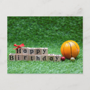 Basketball Alles Gute zum Geburtstag für Spieler m Postkarte