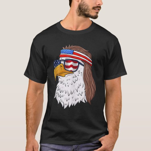 Basketball American Flag Skull Sunglass Patriotic T-Shirt (Vorderseite)