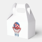 Basketball American Patriotic 4. Juli US-Flagge Geschenkschachtel (Vorderseite)