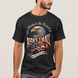 Basketball Amerikanische Flagge Basketball Patriot T-Shirt