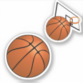 Basketball and Hoop Aufkleber (Vorderseite)