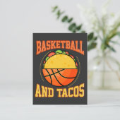 Basketball And Tacos Postkarte (Stehend Vorderseite)