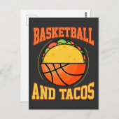 Basketball And Tacos Postkarte (Vorne/Hinten)