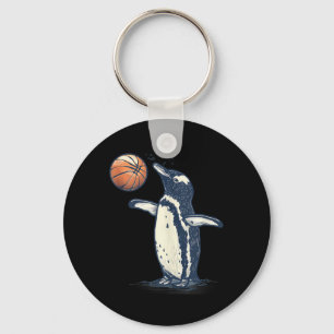Basketball Animal Art Pinguin Basketball Lover Dra Schlüsselanhänger