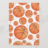 Basketball Any Age Birthday Einladung (Rückseite)
