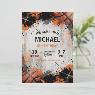 Basketball Any Age Birthday Einladung