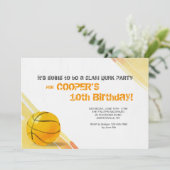Basketball-Aquarell-Einladung Einladung (Stehend Vorderseite)