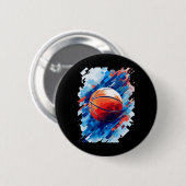 Basketball Art Poster Grafik 1 Button (Vorne & Hinten)