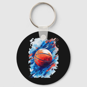 Basketball Art Poster Grafik 1 Schlüsselanhänger