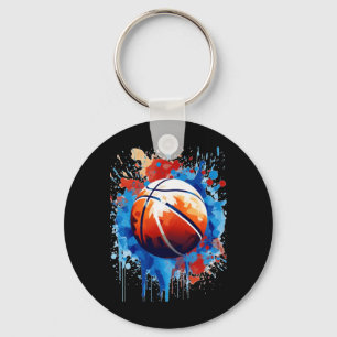 Basketball Art Poster Grafik Schlüsselanhänger