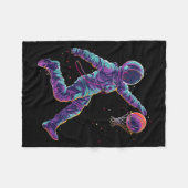 Basketball Artwork Astronaut Slam Dunk Bball Playe Fleecedecke (Vorderseite (Horizontal))