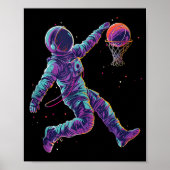 Basketball Artwork Astronaut Slam Dunk Bball Playe Poster (Vorne)
