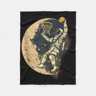 Basketball Artwork Astronaut Zeichne Basketball Lo Fleecedecke