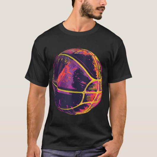 Basketball Artwork Basketball Lover Bball Spieler T-Shirt (Vorderseite)