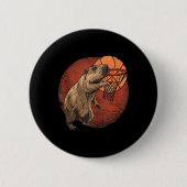 Basketball Artwork Basketball Lover Capybara Drawi Button (Vorderseite)