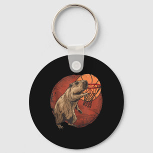 Basketball Artwork Basketball Lover Capybara Drawi Schlüsselanhänger
