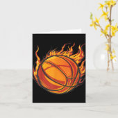 Basketball Artwork Basketball Lover Flaming Hot Dr Karte (Gelbe Blume)