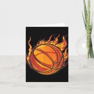 Basketball Artwork Basketball Lover Flaming Hot Dr Karte