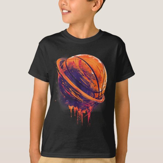Basketball Artwork Basketball Lover Planet Waterla T-Shirt (Vorderseite)