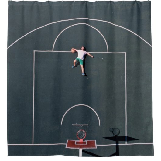 Basketball-Artwork Duschvorhang (Vorderseite)