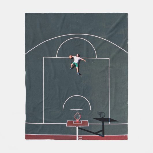 Basketball-Artwork Fleecedecke (Vorderseite)