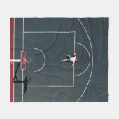 Basketball-Artwork Fleecedecke (Vorderseite (Horizontal))