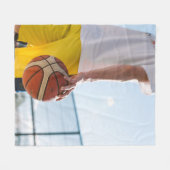 Basketball-Artwork Fleecedecke (Vorderseite (Horizontal))